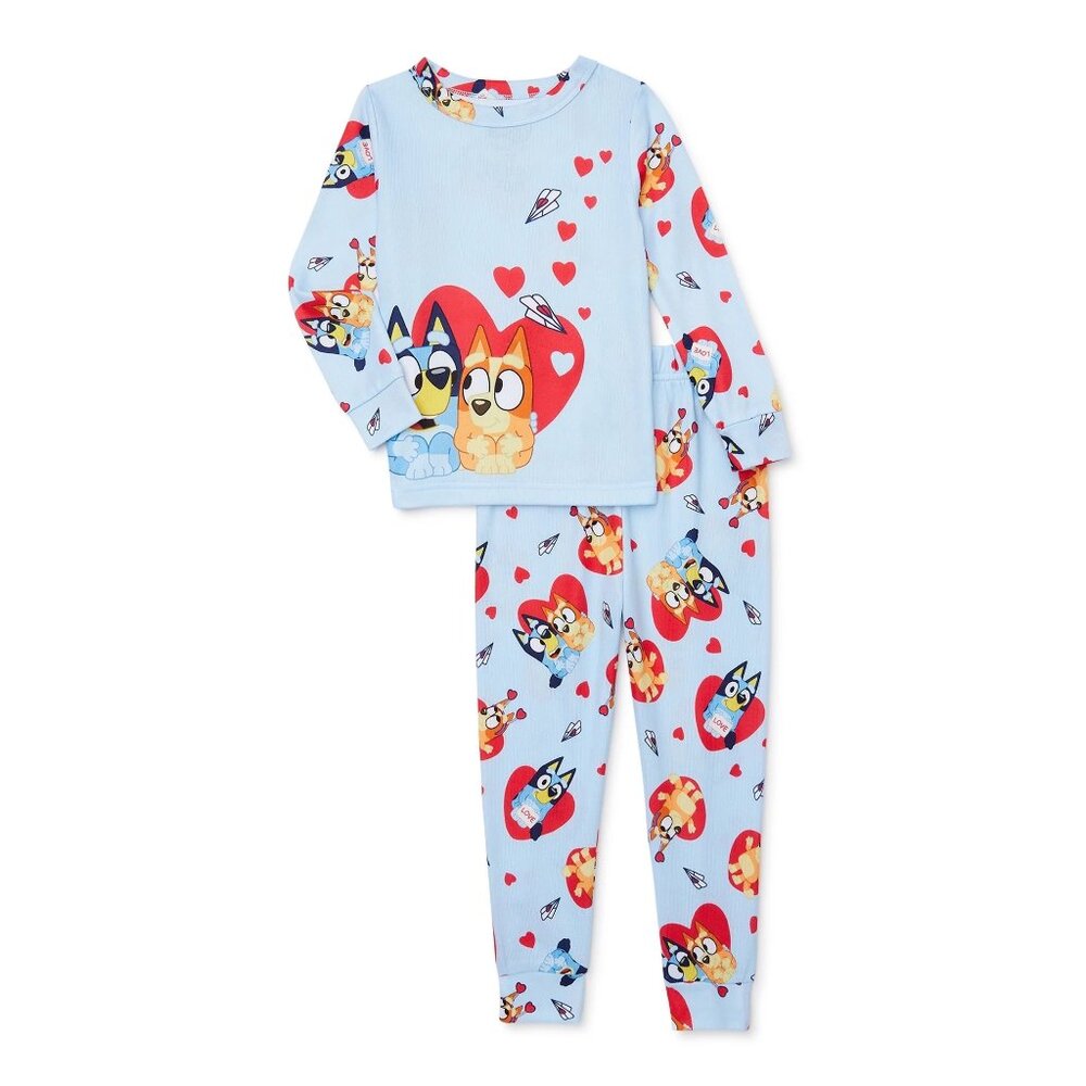 Character Toddler Unisex Valentine's Day Pajama Set, 2-Piece, Sizes 12M-5T
